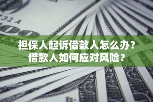 北京担保人起诉借款人怎么办？借款人如何应对风险？