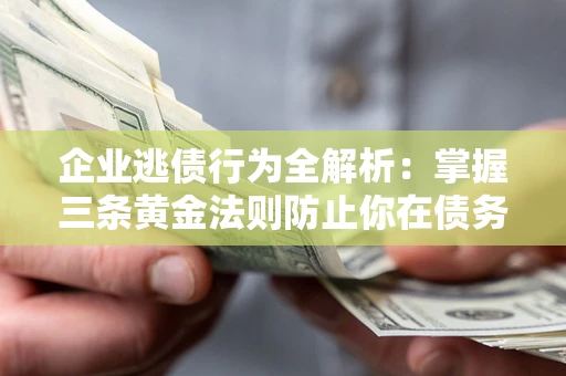 北京企业逃债行为全解析：掌握三条黄金法则防止你在债务乱局中“踩雷”